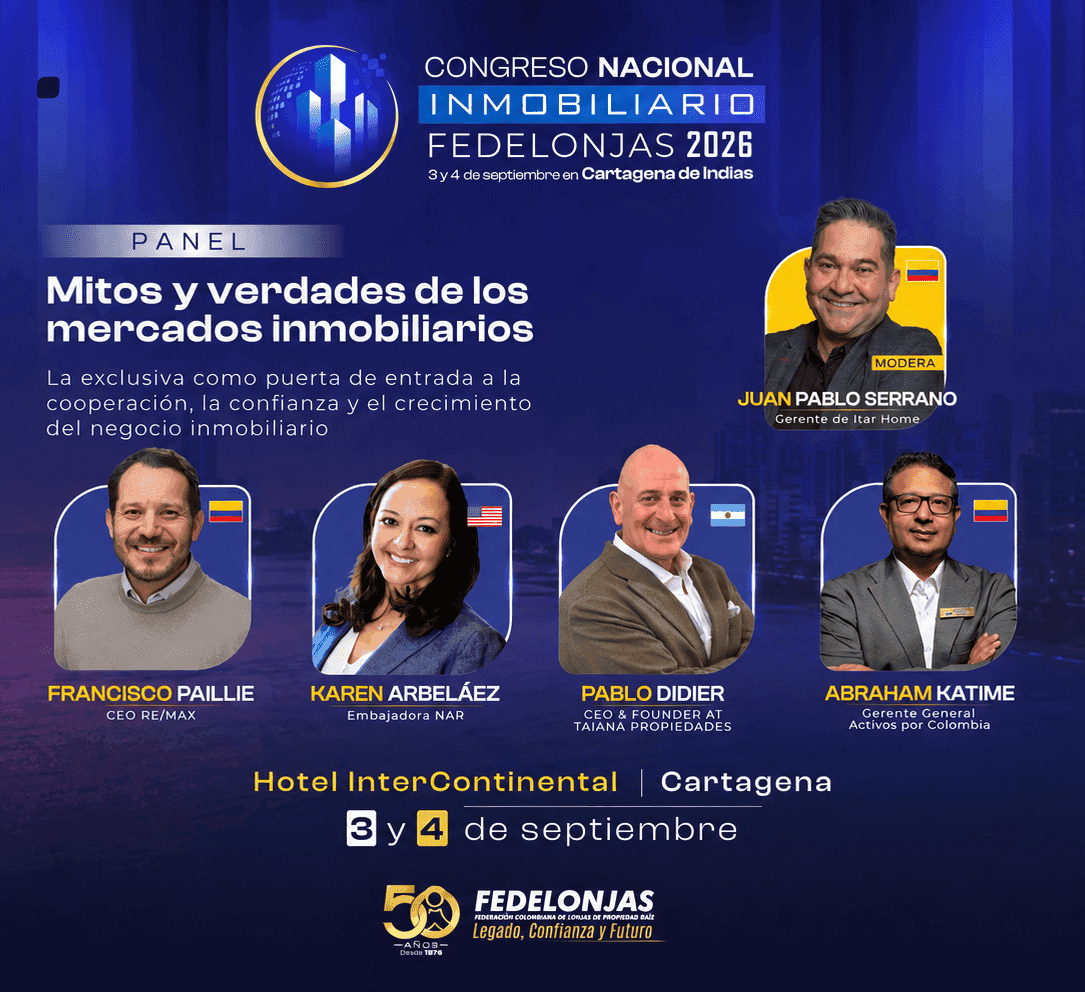 Innovación y transformación inmobiliaria: Activos por Colombia estará presente en el Congreso Nacional Inmobiliario Fedelonjas 2026